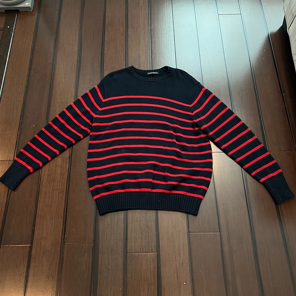 Brandy Melville Navy & Red Striped Sweater